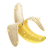 Sparkly banana logo